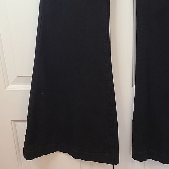 We The Free Venice Beach Flare Stretch Pants Jeans Black Size 31 - Picture 4 of 16